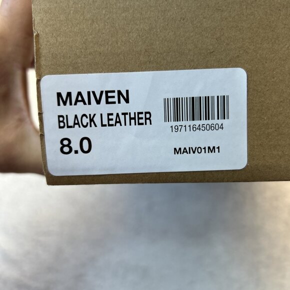 Steve Madden Maiven Black Leather Sandal/Slide Men SZ 8 New in Box